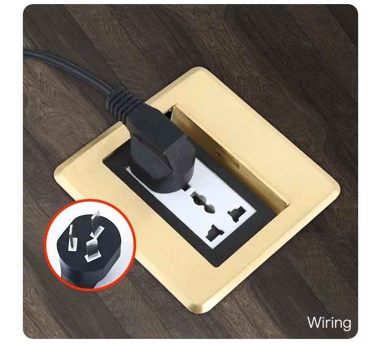 Single door hidden floor socket